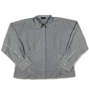 J.Crew Étienne Crop Shirt NWT 20 Blue Stripe Boxy Cotton Preppy Coastal Plus